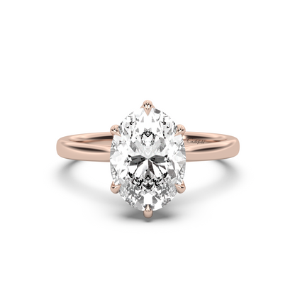 Classic Petal Cathedral Diamond Ring Setting