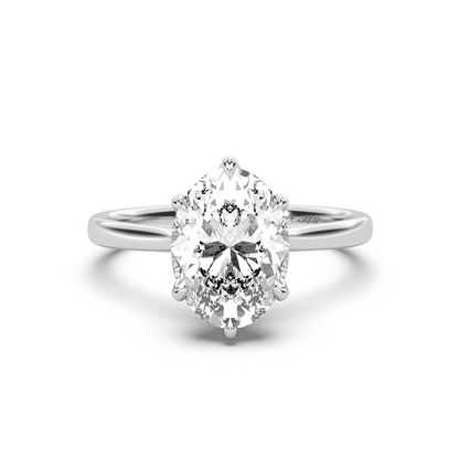 Classic Petal Cathedral Diamond Ring Setting