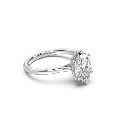 Classic Petal Cathedral Diamond Ring Setting