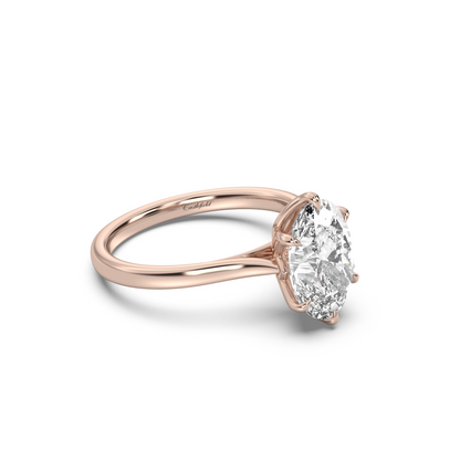 Classic Petal Cathedral Diamond Ring Setting