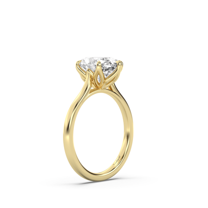 Classic Petal Cathedral Diamond Ring Setting