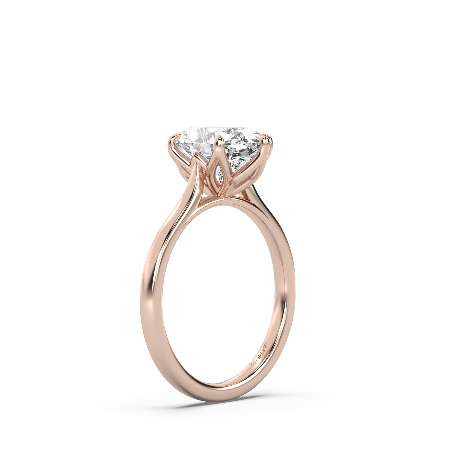 Classic Petal Cathedral Diamond Ring Setting