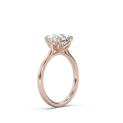 Classic Petal Cathedral Diamond Ring Setting