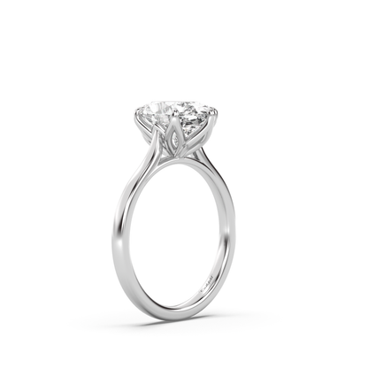 Classic Petal Cathedral Diamond Ring Setting