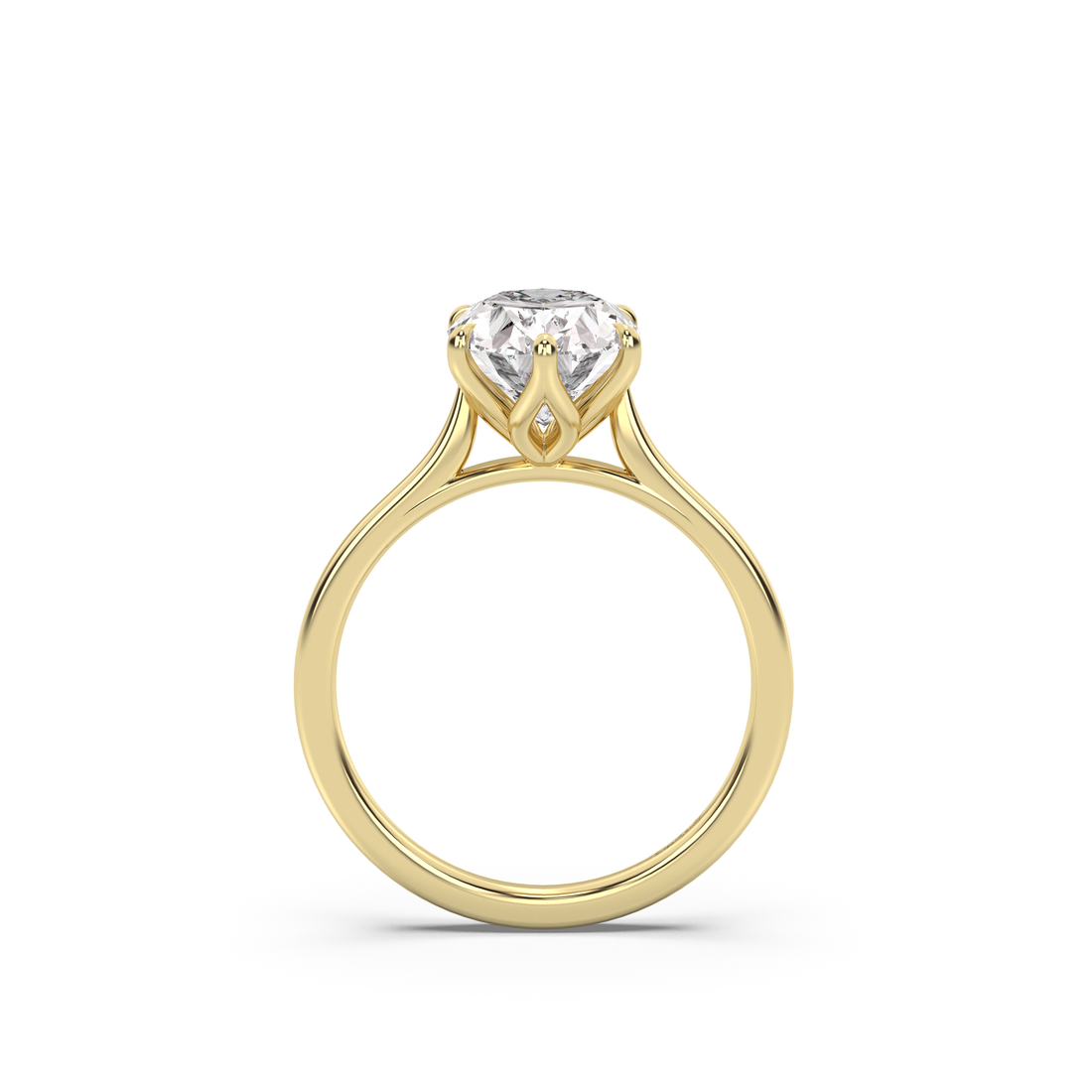 Classic Petal Cathedral Diamond Ring Setting
