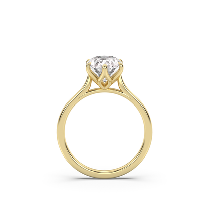Classic Petal Cathedral Diamond Ring Setting