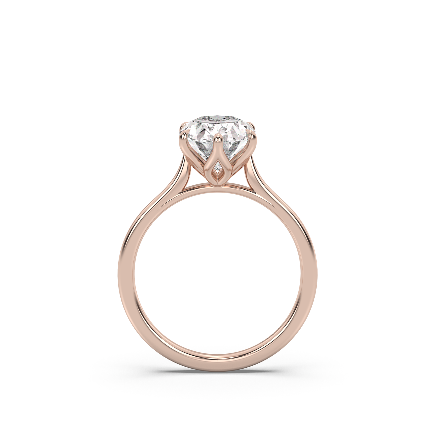 Classic Petal Cathedral Diamond Ring Setting