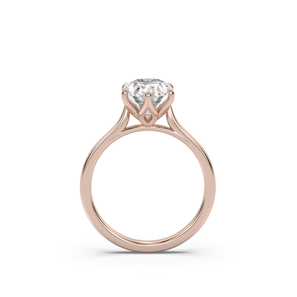 Classic Petal Cathedral Diamond Ring Setting