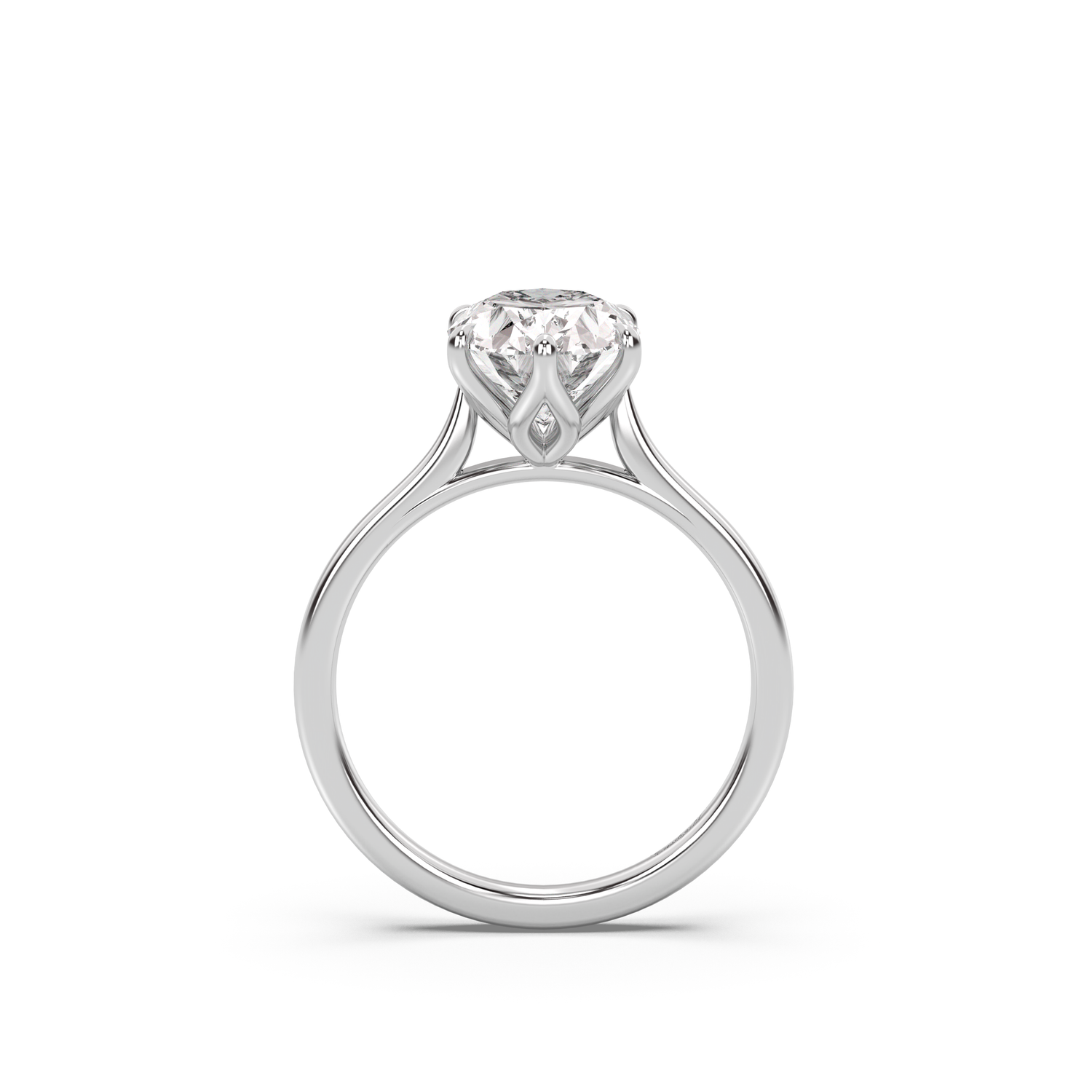 Classic Petal Cathedral Diamond Ring Setting