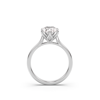 Classic Petal Cathedral Diamond Ring Setting