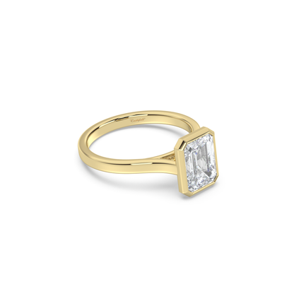 Cathedral Bezel Solitaire Diamond Ring