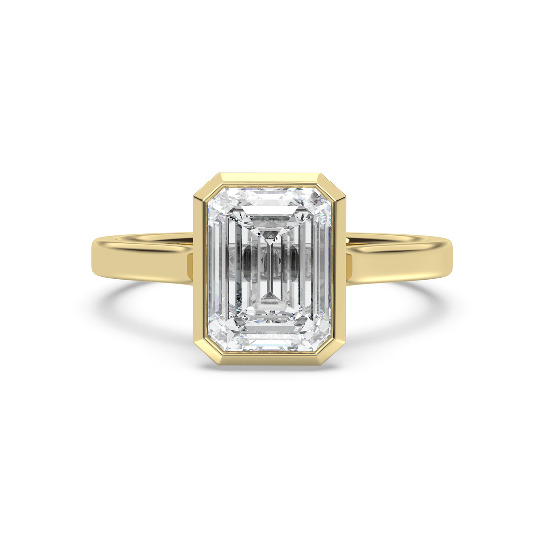 Cathedral Bezel Solitaire Diamond Ring