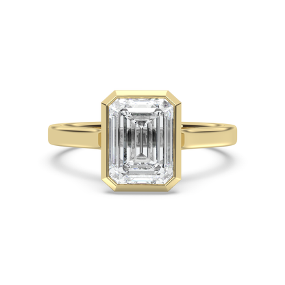 Cathedral Bezel Solitaire Diamond Ring