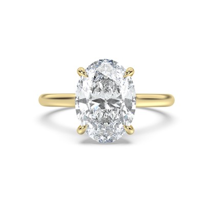 Cathedral Hidden Halo Engagement Ring