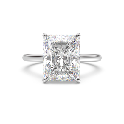 Cathedral Hidden Halo Diamond Ring