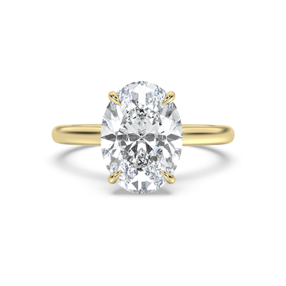 Signature Cathedral Hidden Heart with Pavé Bridge Engagement Ring