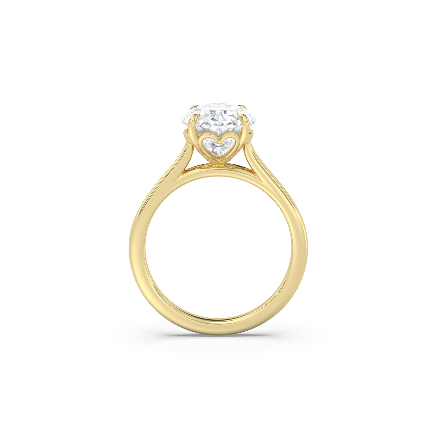 Signature Cathedral Hidden Heart Moissanite Engagement Ring