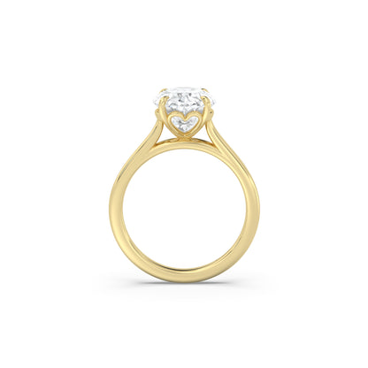 Signature Cathedral Hidden Heart Moissanite Engagement Ring