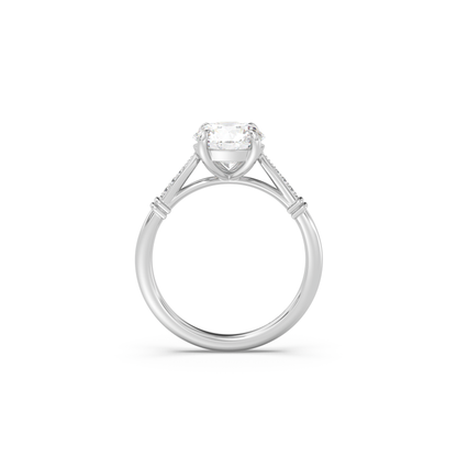 Cathedral Micro Pavé Diamond Ring