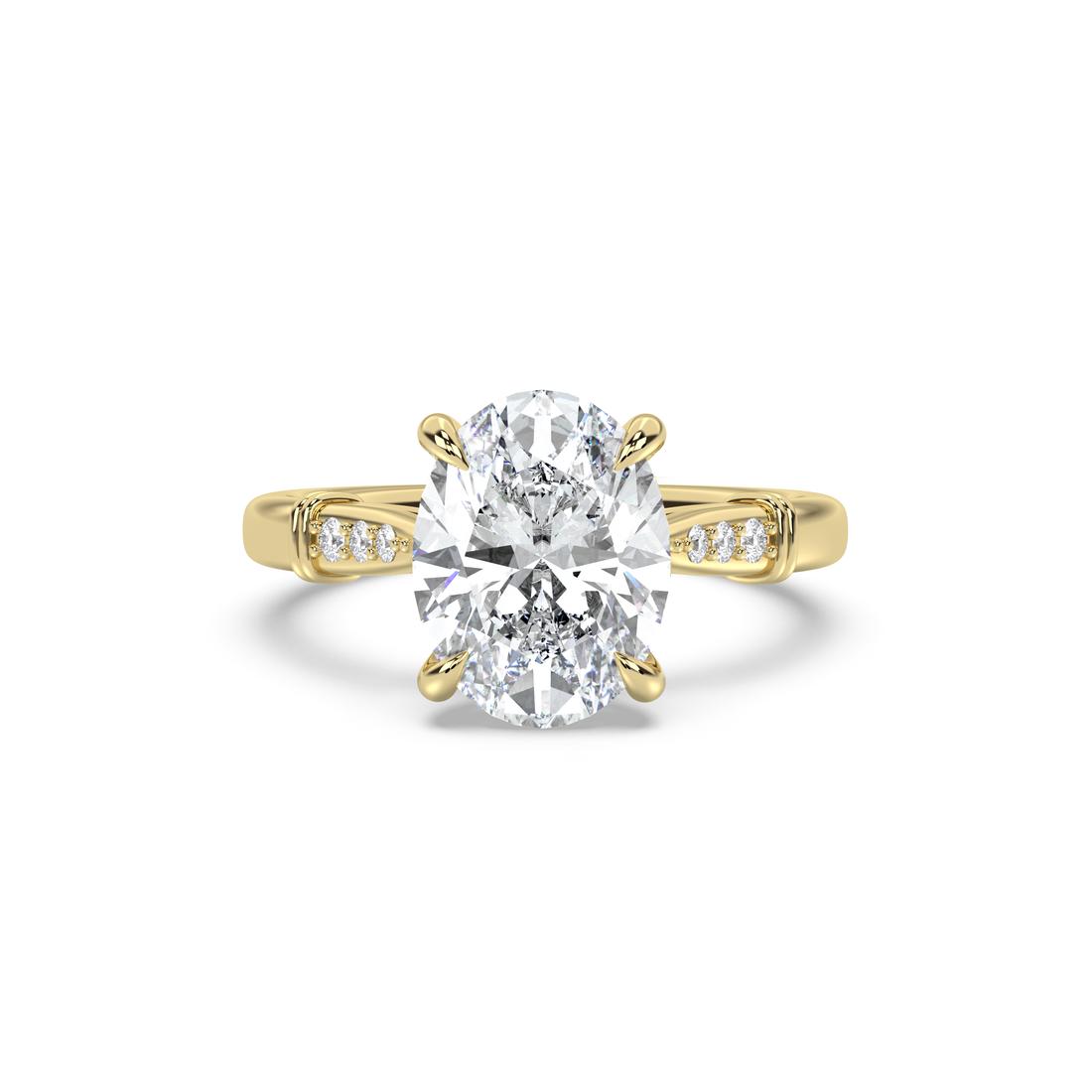 Cathedral Micro Pavé Engagement Ring