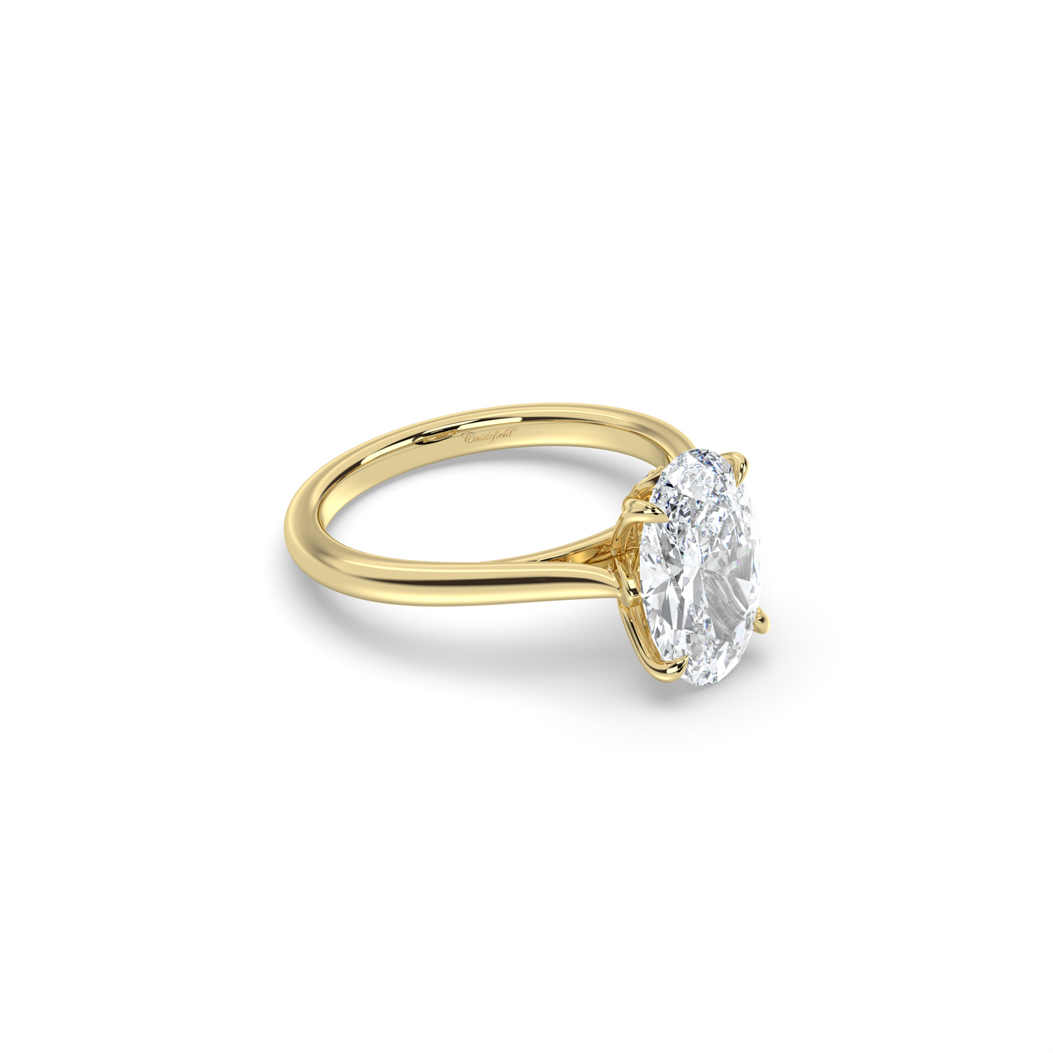 Signature Cathedral Petal and Pavé Bridge Engagement Ring