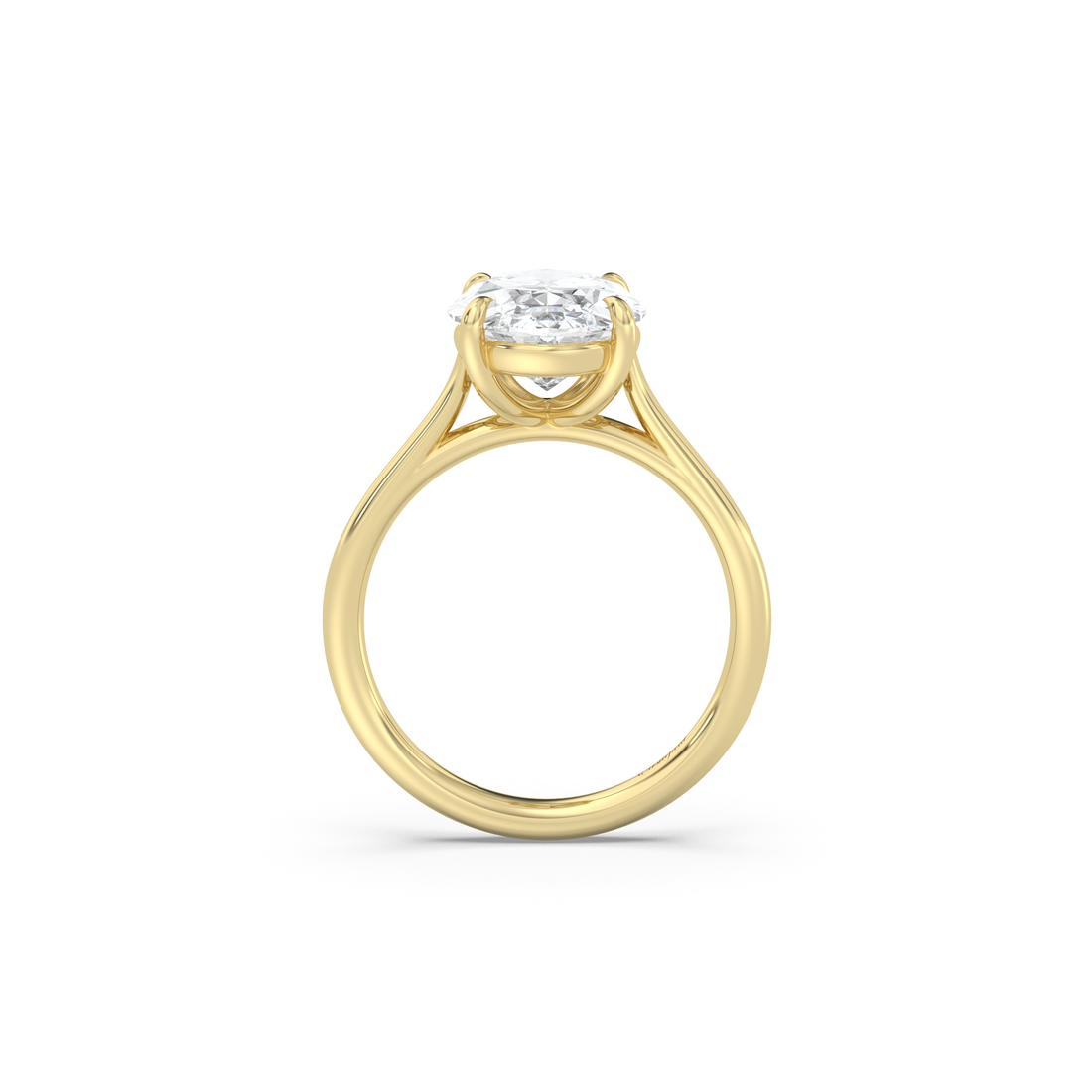 Cathedral Solitaire Diamond Ring