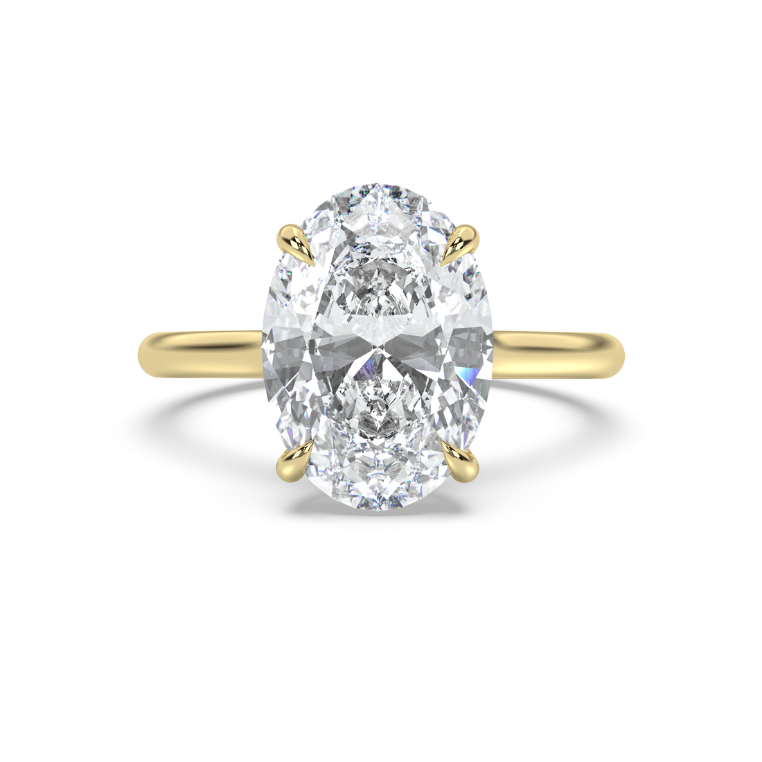 Cathedral Solitaire Diamond Ring