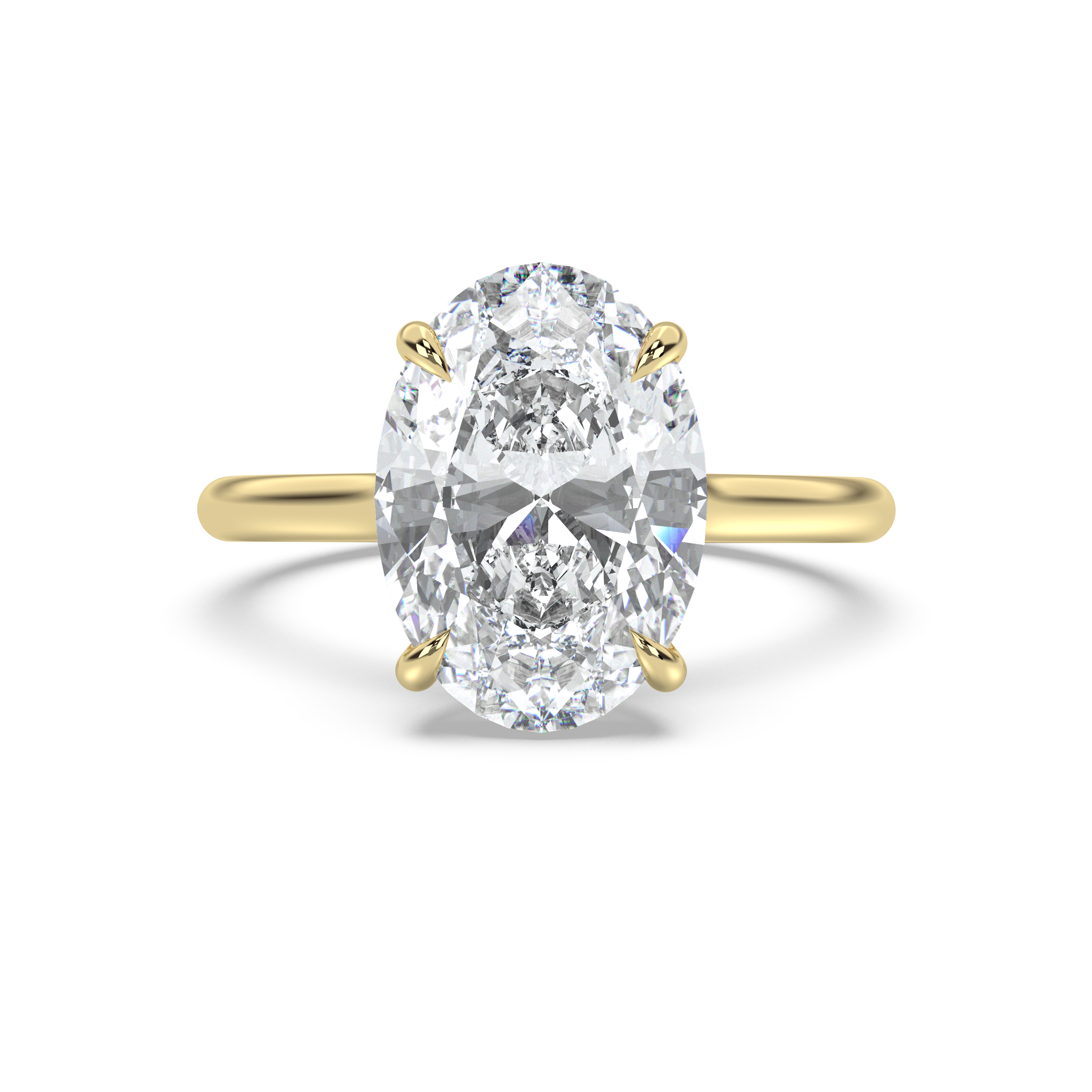 Cathedral Solitaire Diamond Ring