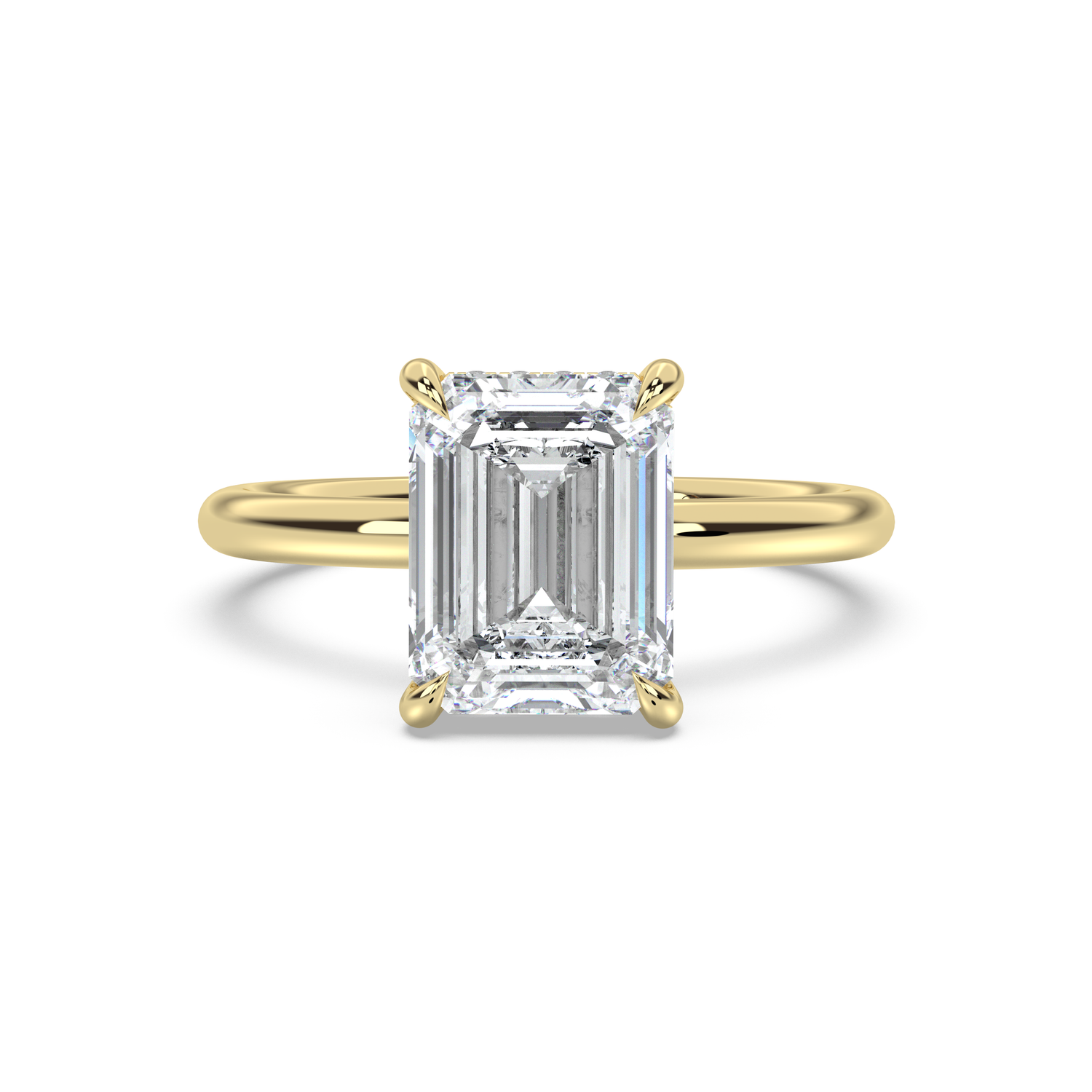 Classic Hidden Halo Moissanite Engagement Ring