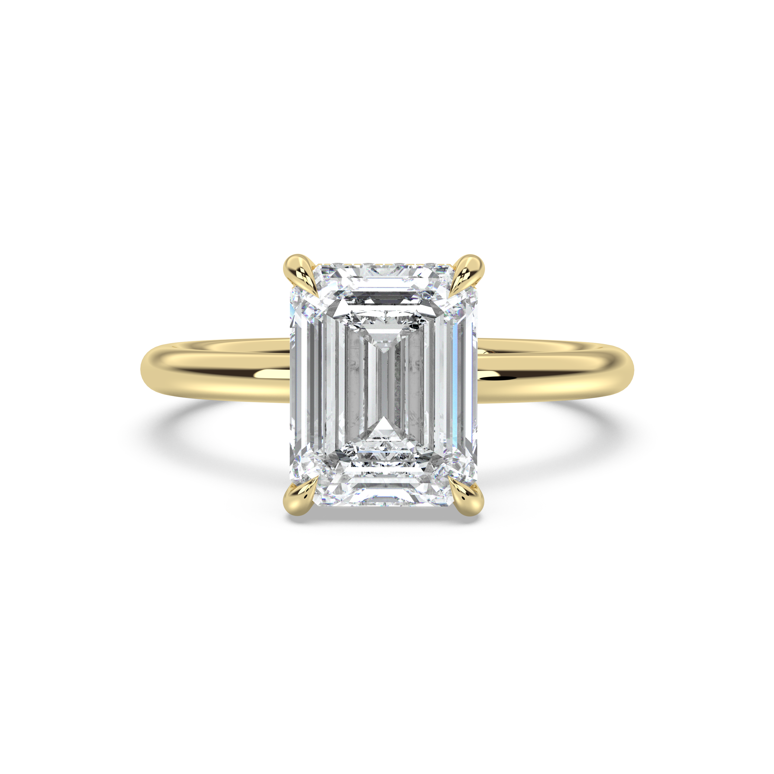 Classic Hidden Halo Moissanite Engagement Ring