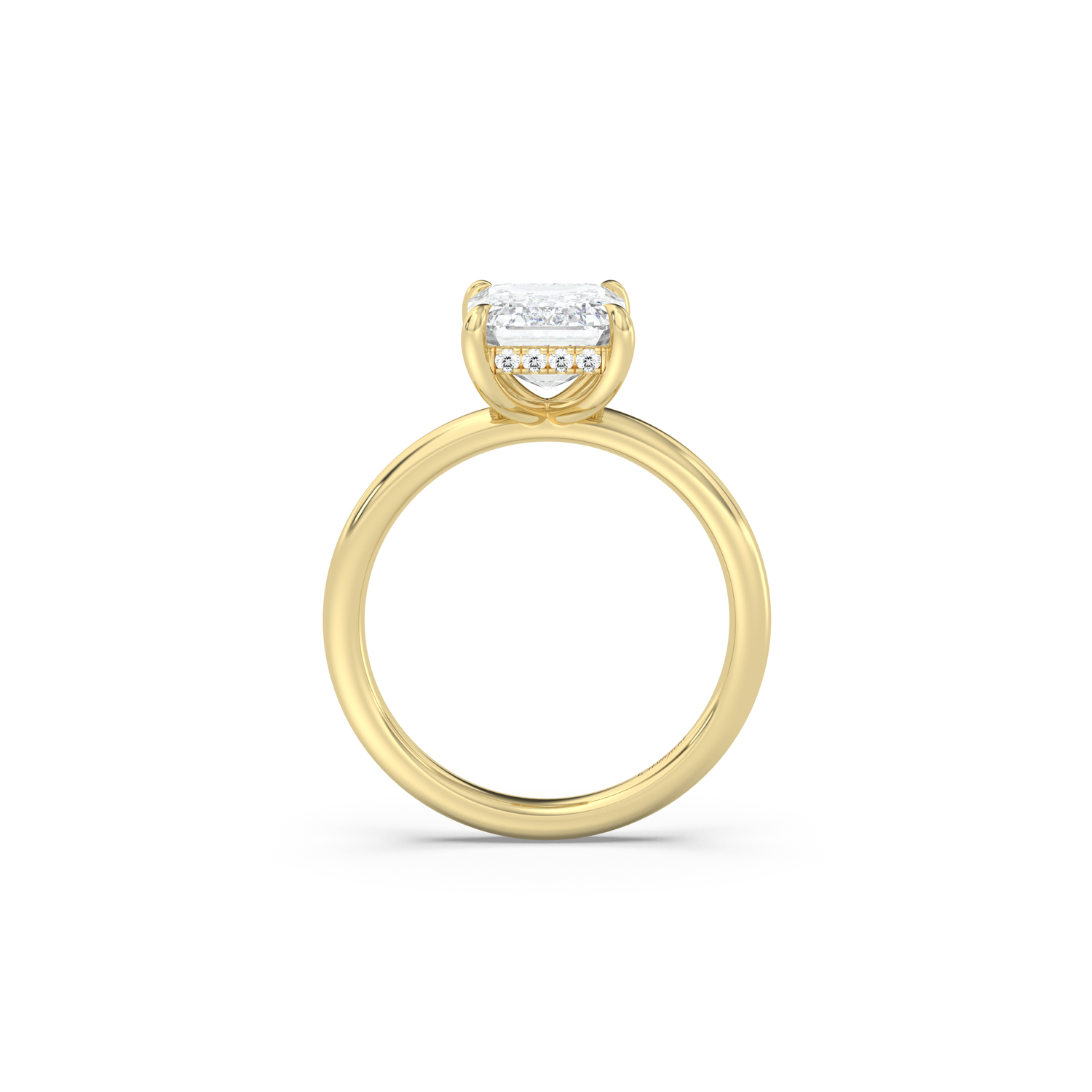 Classic Hidden Halo Moissanite Engagement Ring