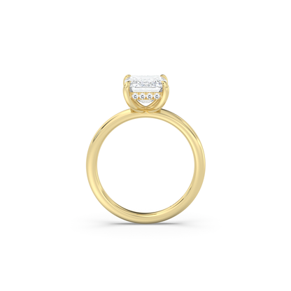 Classic Hidden Halo Moissanite Engagement Ring