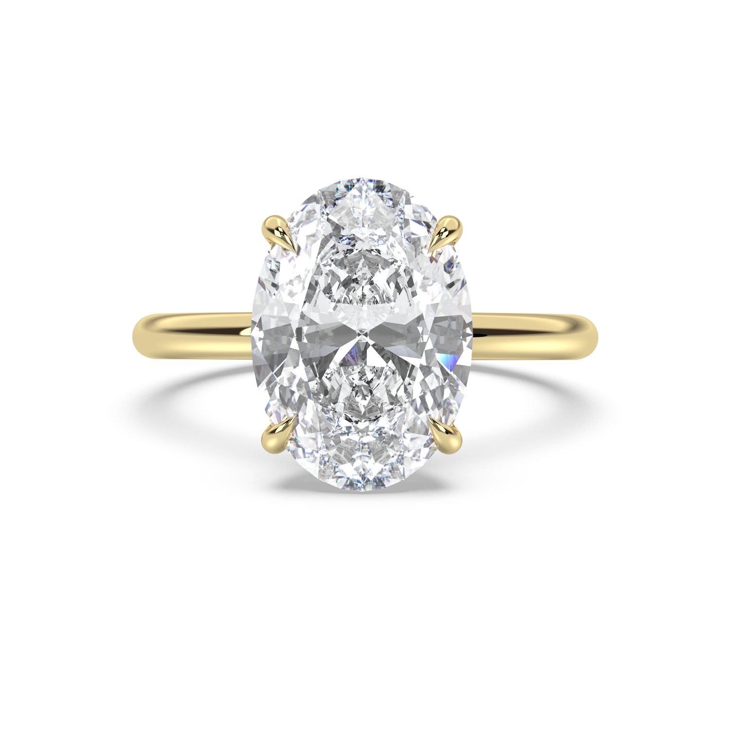 Classic Hidden Halo Moissanite Engagement Ring