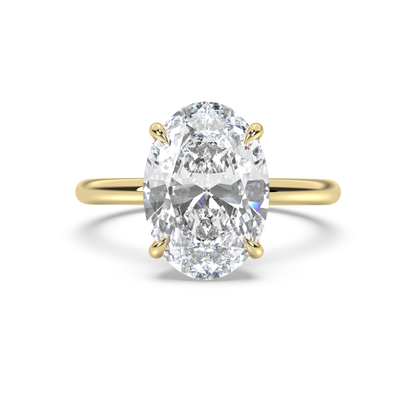 Classic Hidden Halo Moissanite Engagement Ring