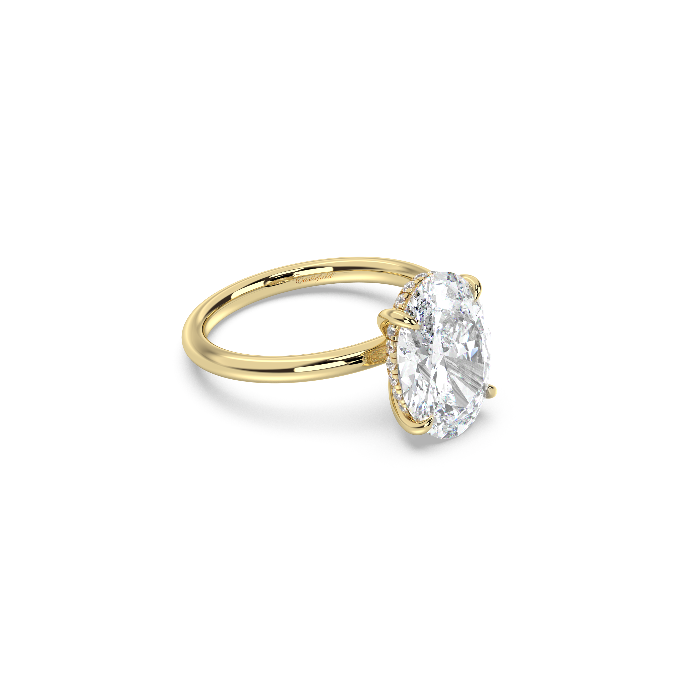 Classic Hidden Halo Diamond Ring Setting