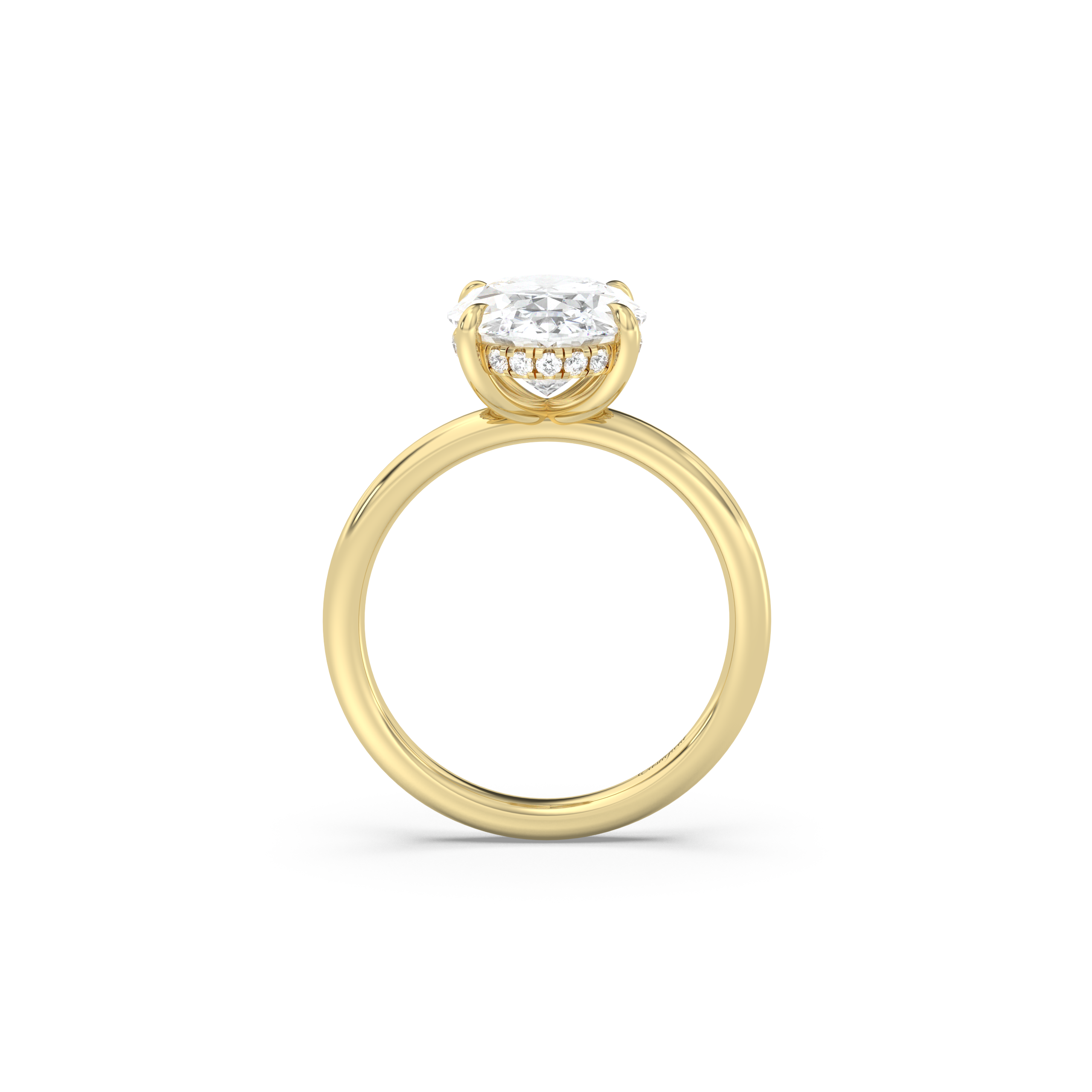 Classic Hidden Halo Moissanite Engagement Ring