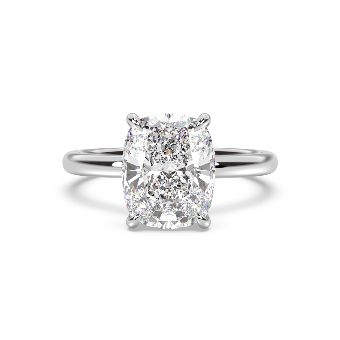 Hidden Heart with Hidden Halo Engagement Ring