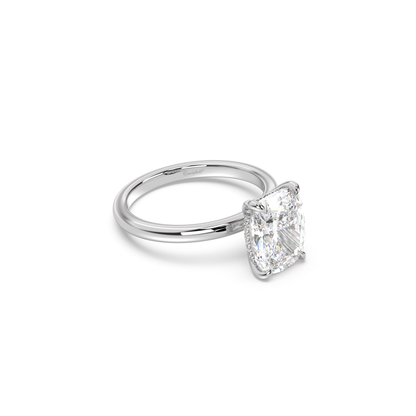 Hidden Heart with Hidden Halo Moissanite Engagement Ring