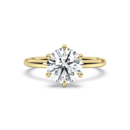 Classic Petal Moissanite Engagement Ring