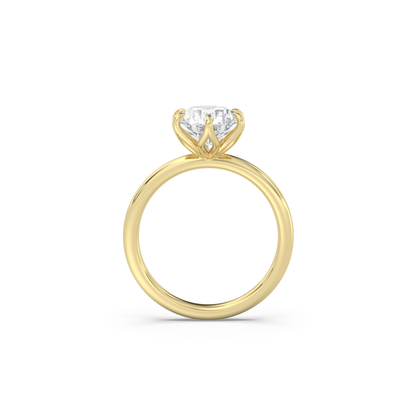 Classic Petal Moissanite Engagement Ring