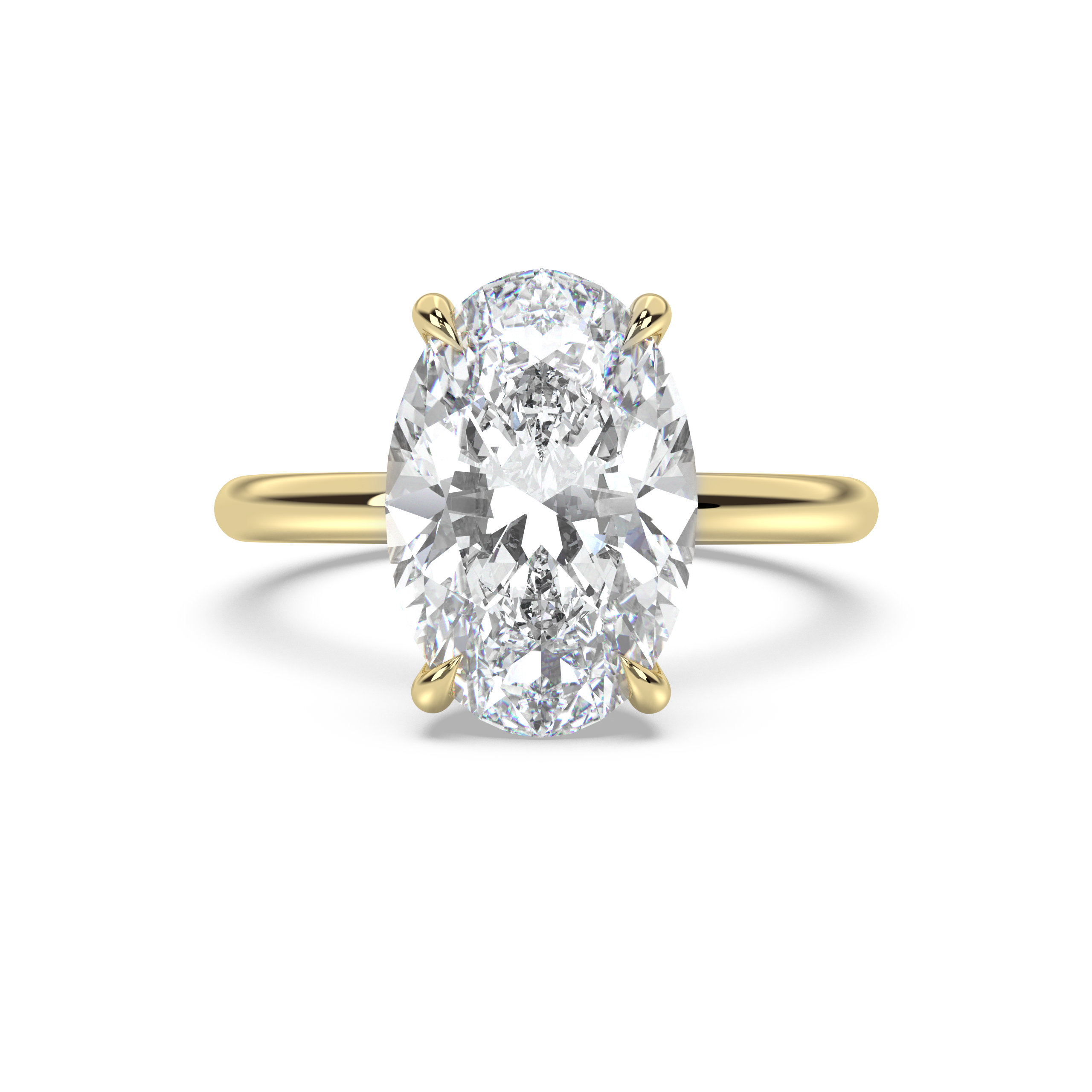Classic Solitaire Moissanite Engagement Ring
