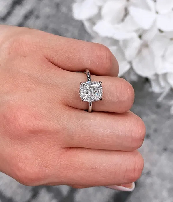 Classic Hidden Halo Diamond Ring Setting
