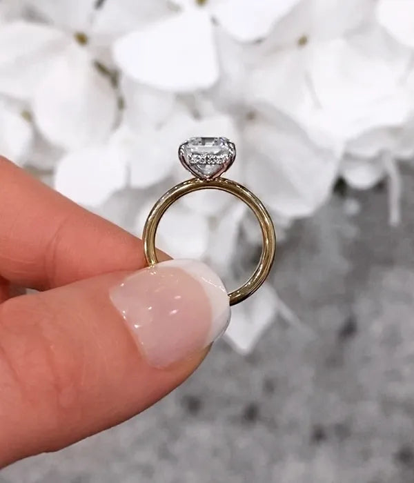 Classic Hidden Halo Diamond Ring Setting