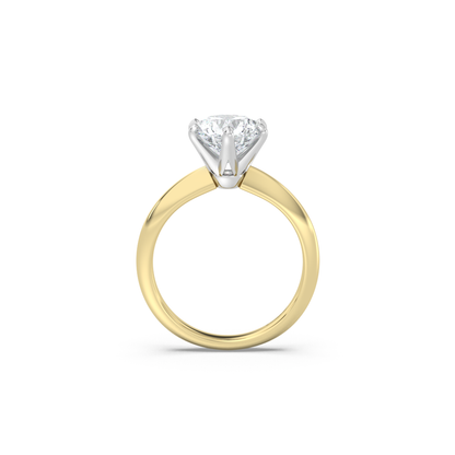 Knife-Edge Two-Tone Moissanite Engagement Ring