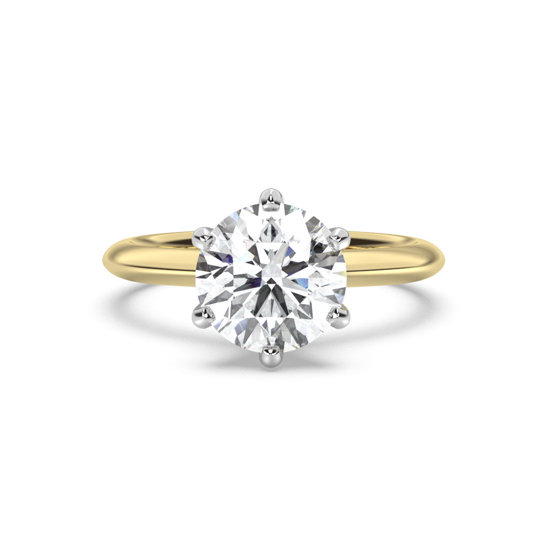 Knife-Edge Two-Tone Diamond Ring