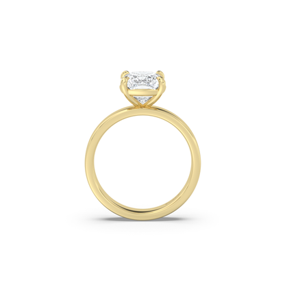 Medium Cigar Band Moissanite Engagement Ring