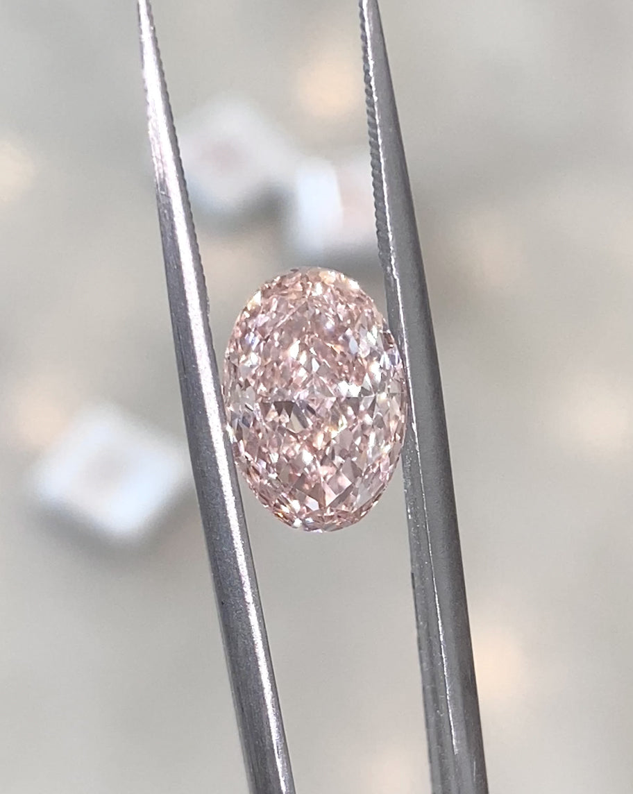 Pink Oval Lab Diamond 2.37 VS1