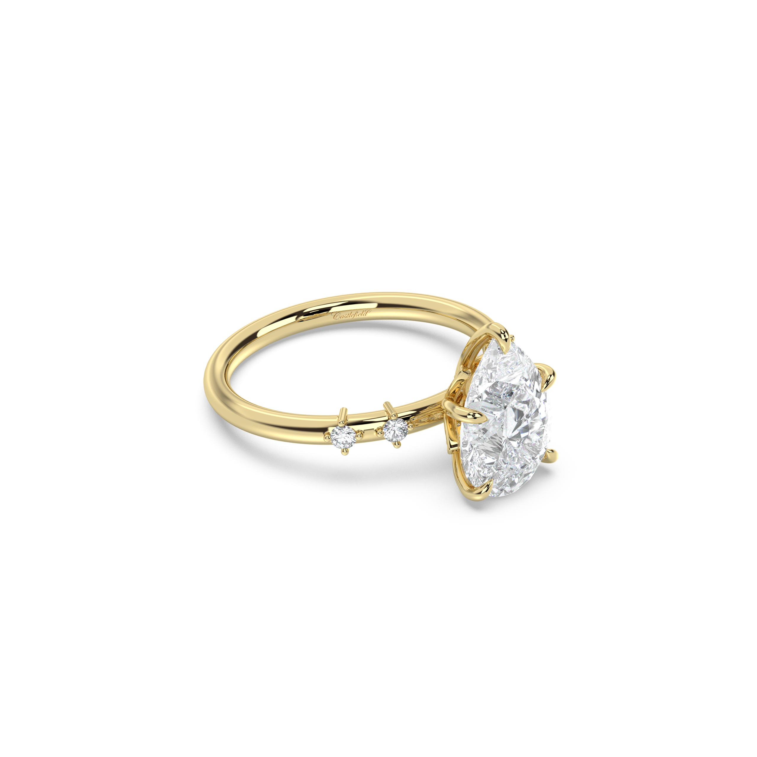 Petite Secret Garden and Accent Stone Band Diamond Ring