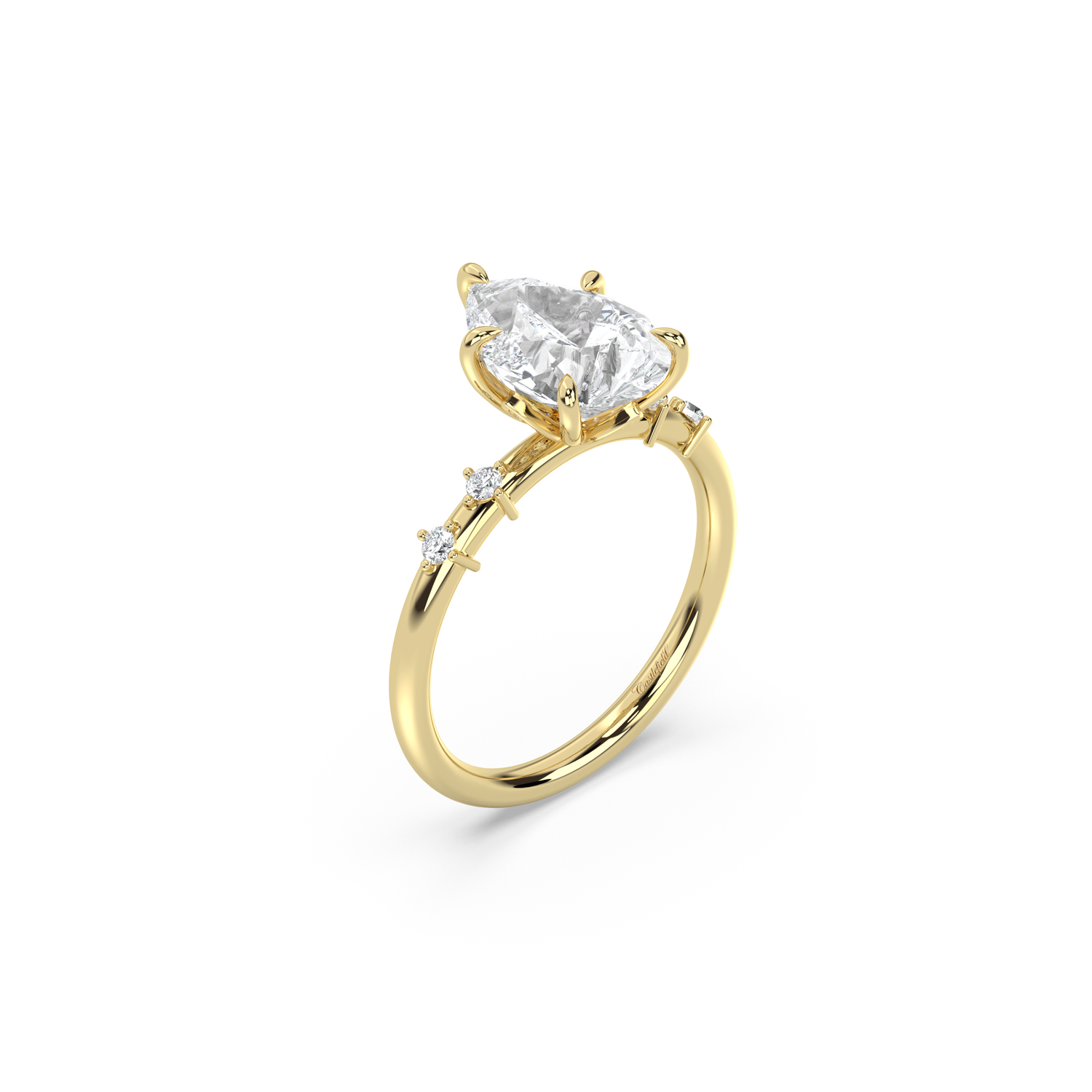 Petite Secret Garden and Accent Stone Band Diamond Ring