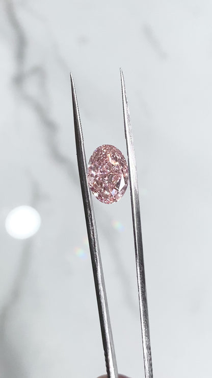Pink Oval Lab Diamond 3.08 ct VVS2